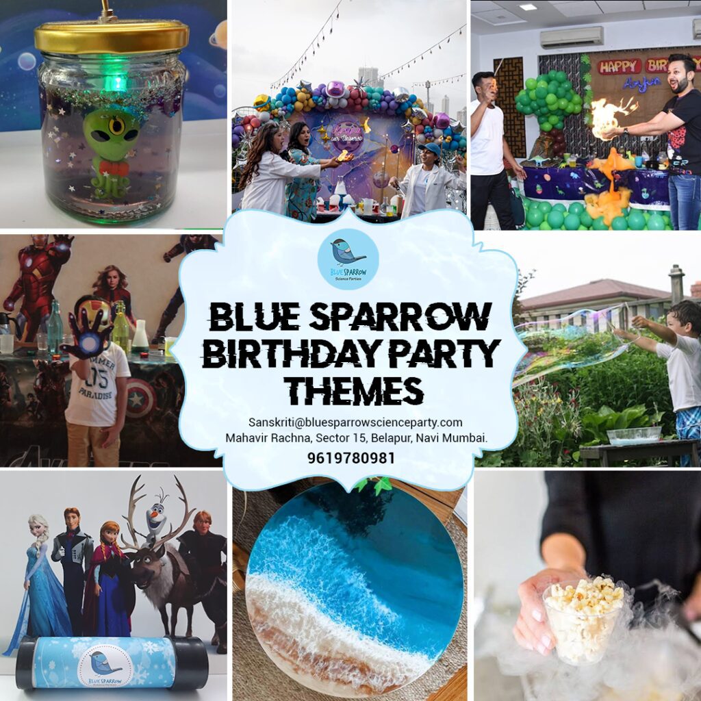 Blue Sparrow Science Birthday Party Themes