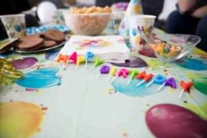 decorated table children birthday party 11zon instore activations, family days, carnivals and birthdays